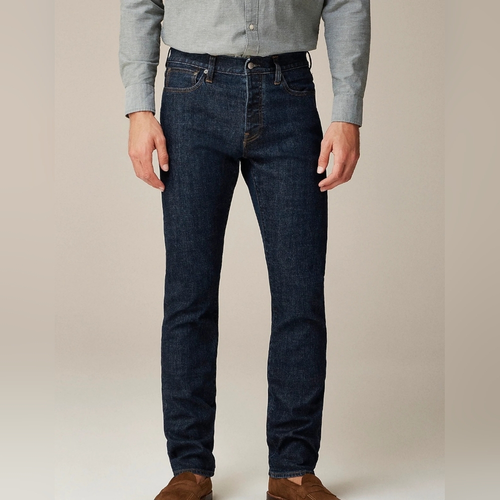 J. Crew Men's 770 Straight Fit Denim Jeans, Button Fly, Size 33x32